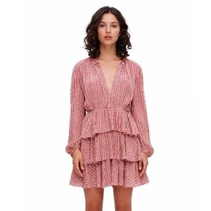 NWT Maje Rilivate Floral Print Tiered Mini Dress